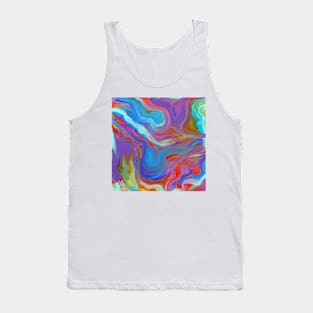 AGATE OIL PAINTING: MYSTERIOUS BLUES Tank Top